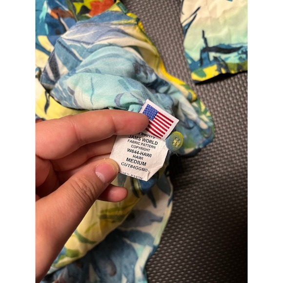 Jams World‎ 50 Years Hawaiian Button Shirt Blouse Floral Tropical Size Medium - Picture 5 of 8